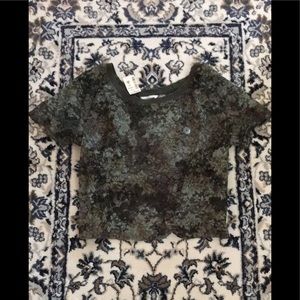 Green See-through Crop Top